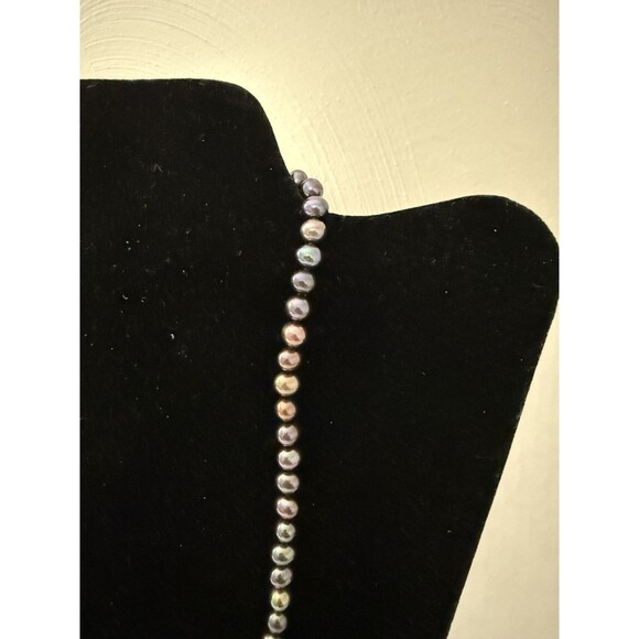 Vtg South Sea Style FAUX Cultured Pearl Yellow Goldtone Clasp Necklace 24" READ* - Picture 6 of 11